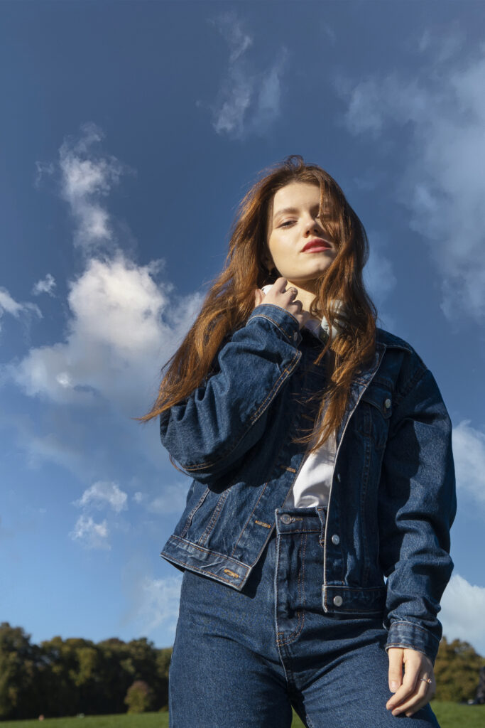 Dark denim which is always go right with any ocassion style.